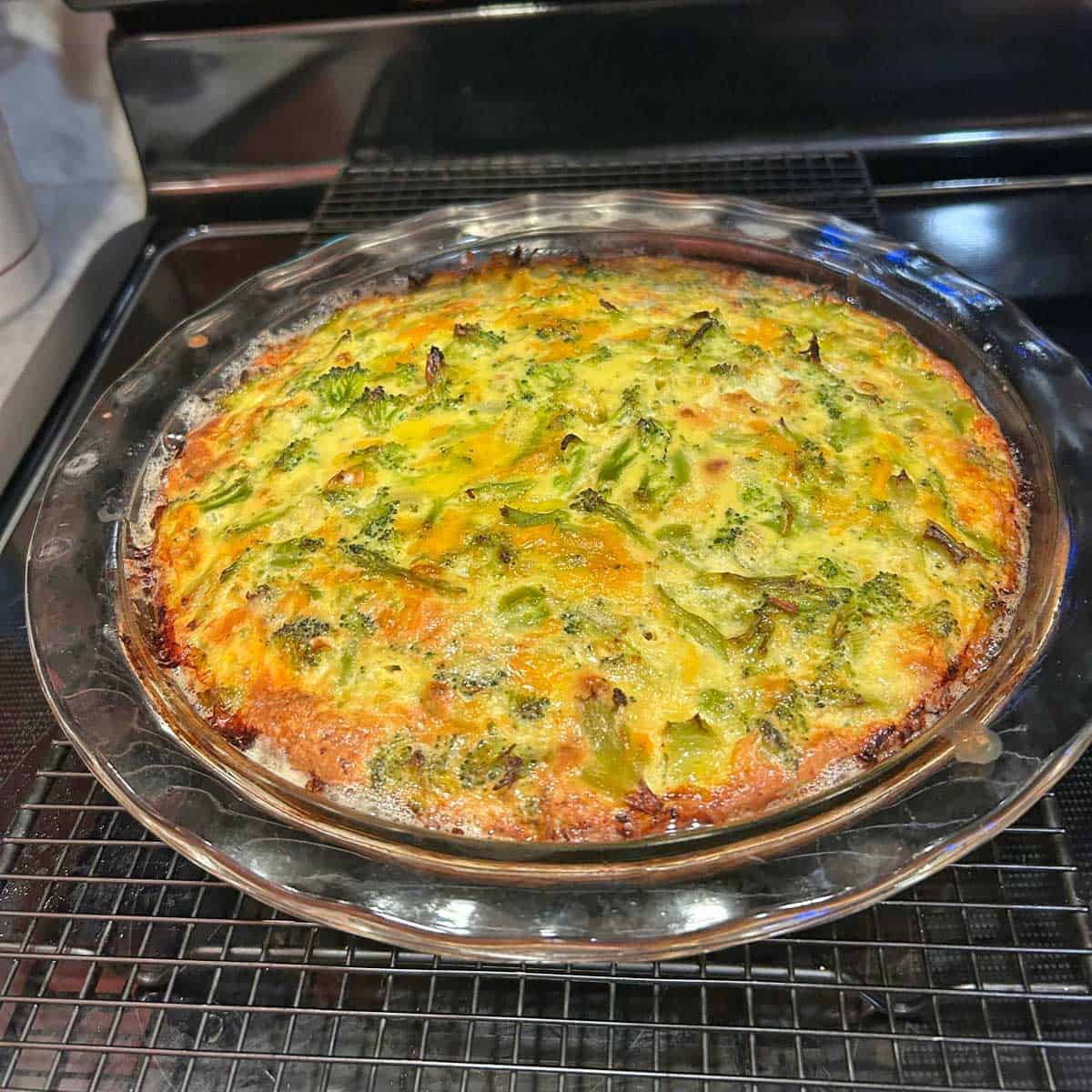 A broccoli quiche made by reader Pamela Hamel.
