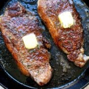 New York Strip Steak.