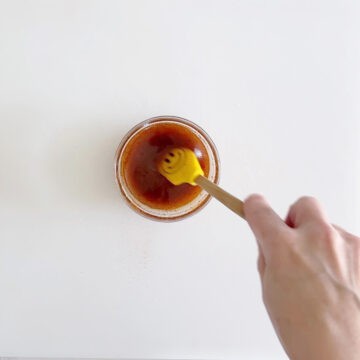 Mixing mahi mahi marinade.