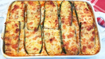 The lasagna is ready.