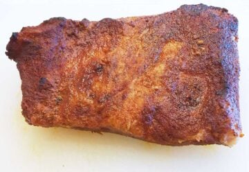 Brisket after it's been broiled to crisp up the far.