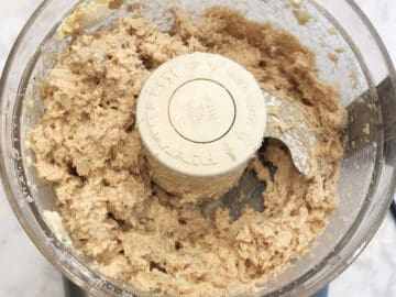 The mixture has been processed by the food processor.