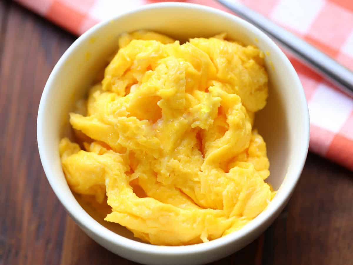 Drier scrambled eggs.