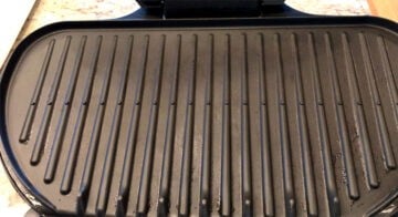 Preheating the grill.