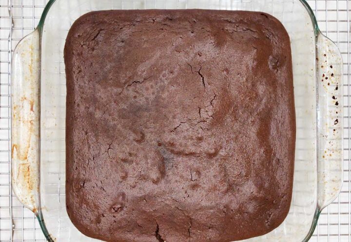 The batter is fully baked in the pan.