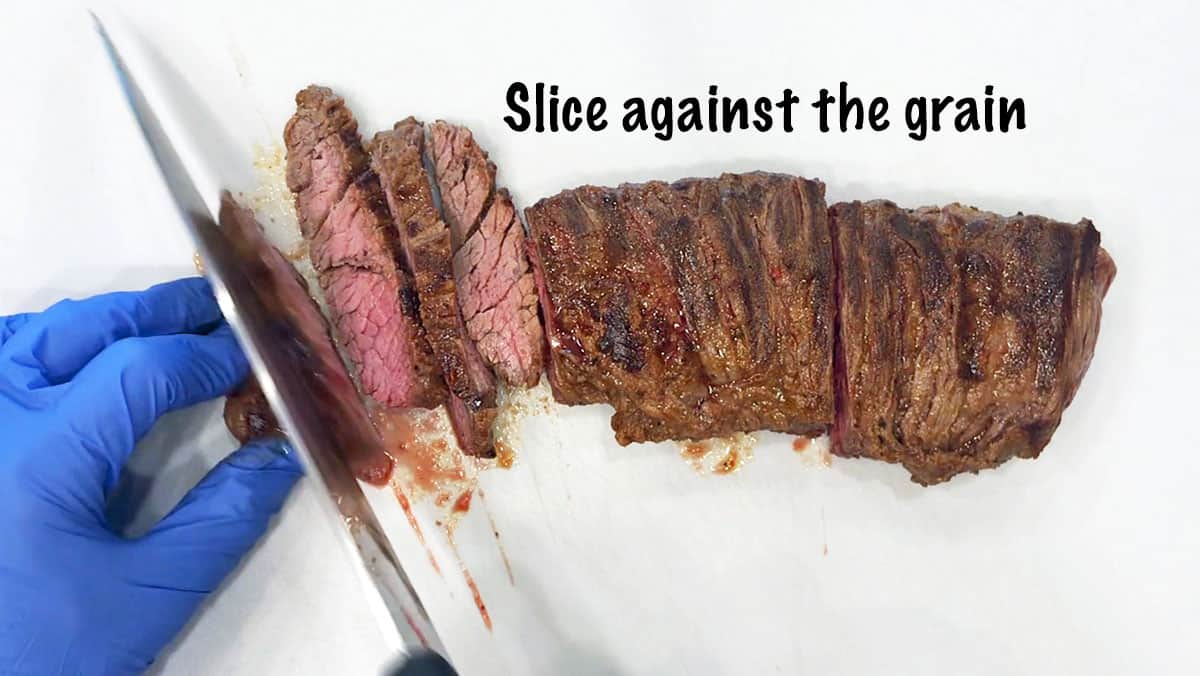 Slicing against the grain.