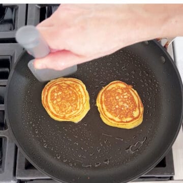 Pushing the batter in.