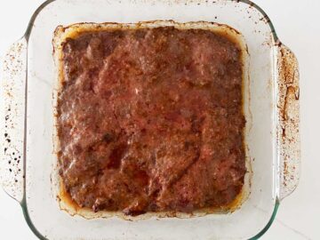 The beef mixture is ready.