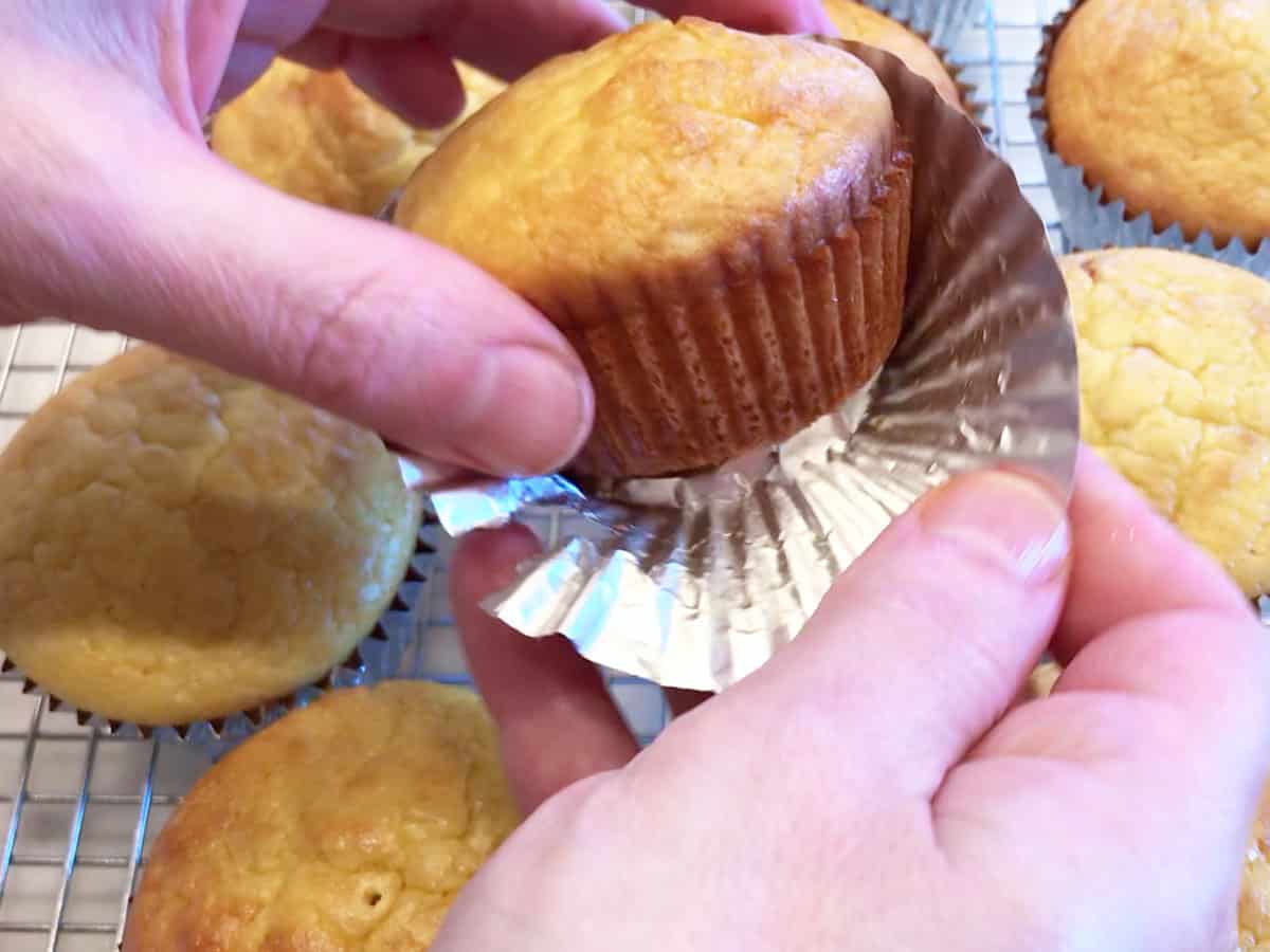 Removing a foil liner is easy.