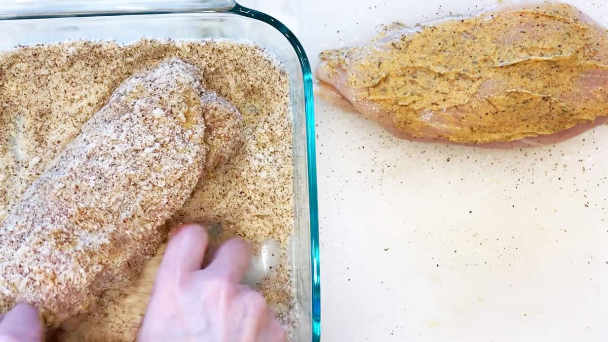 Dredging the chicken.