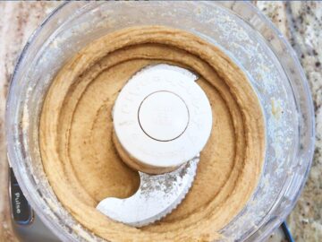 The walnut butter has reached a smooth texture.