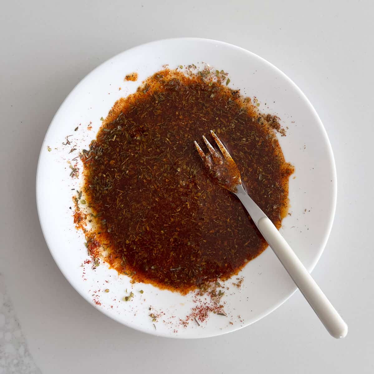 A spice rub in a bowl.