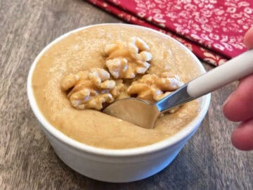 The walnut butter is served.