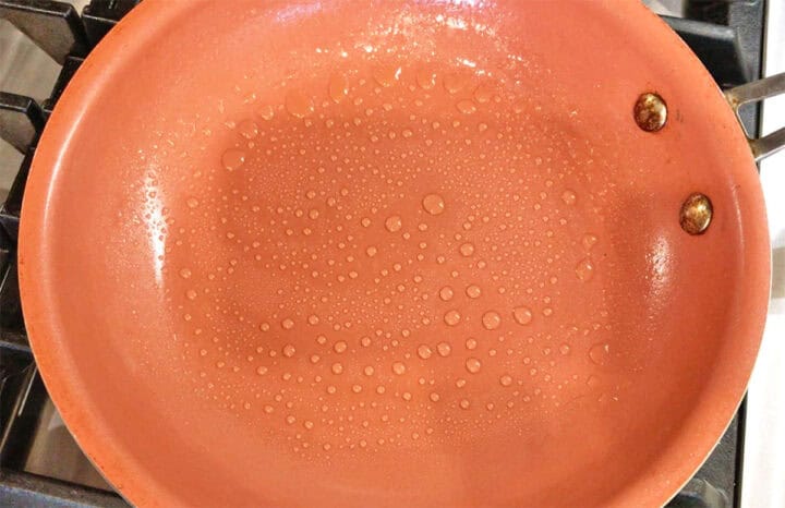 A greased 8-inch nonstick skillet.