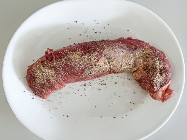 The pork was seasoned with salt, pepper, and garlic powder.