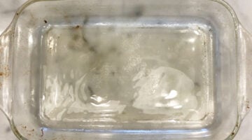 A greased baking dish.