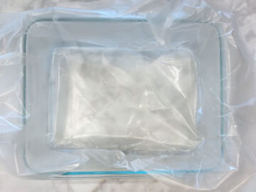 The pan was lined with wax paper.