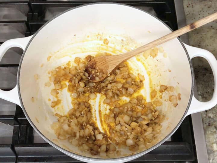 Spices were added to the pot.