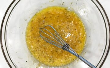 Egg and spice mixture in a bowl.