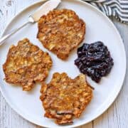 Matzo brei is served with jam.