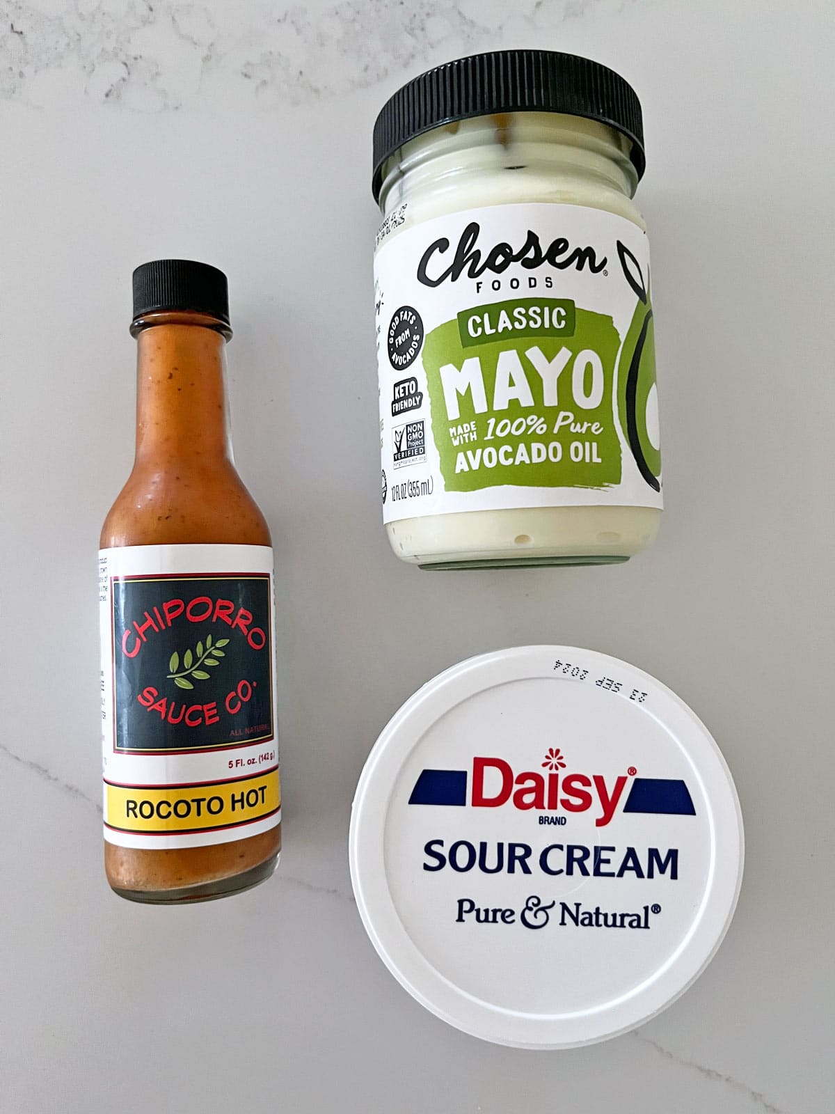 The ingredients needed for the dipping sauce.