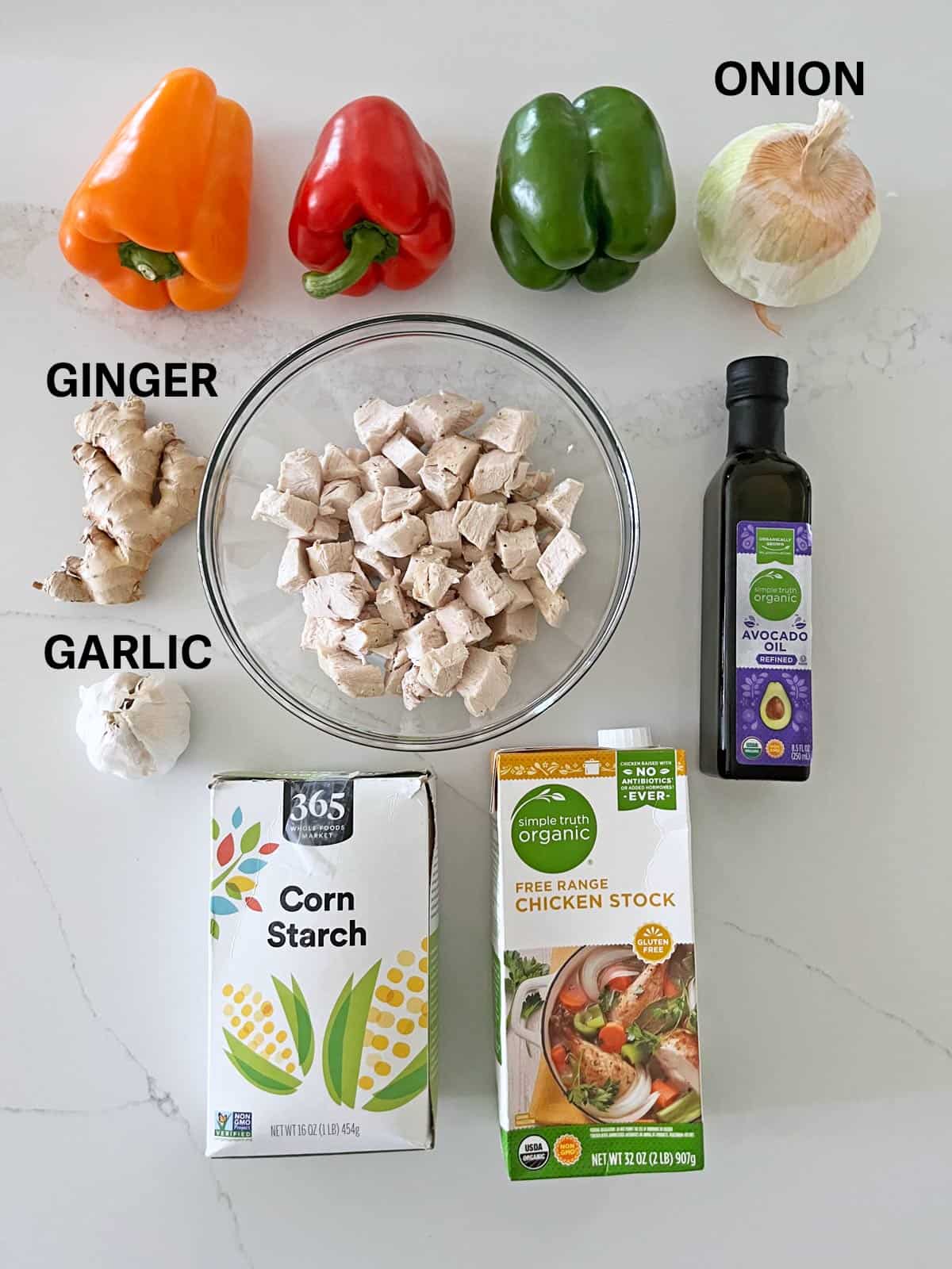 The ingredients needed for turkey curry.