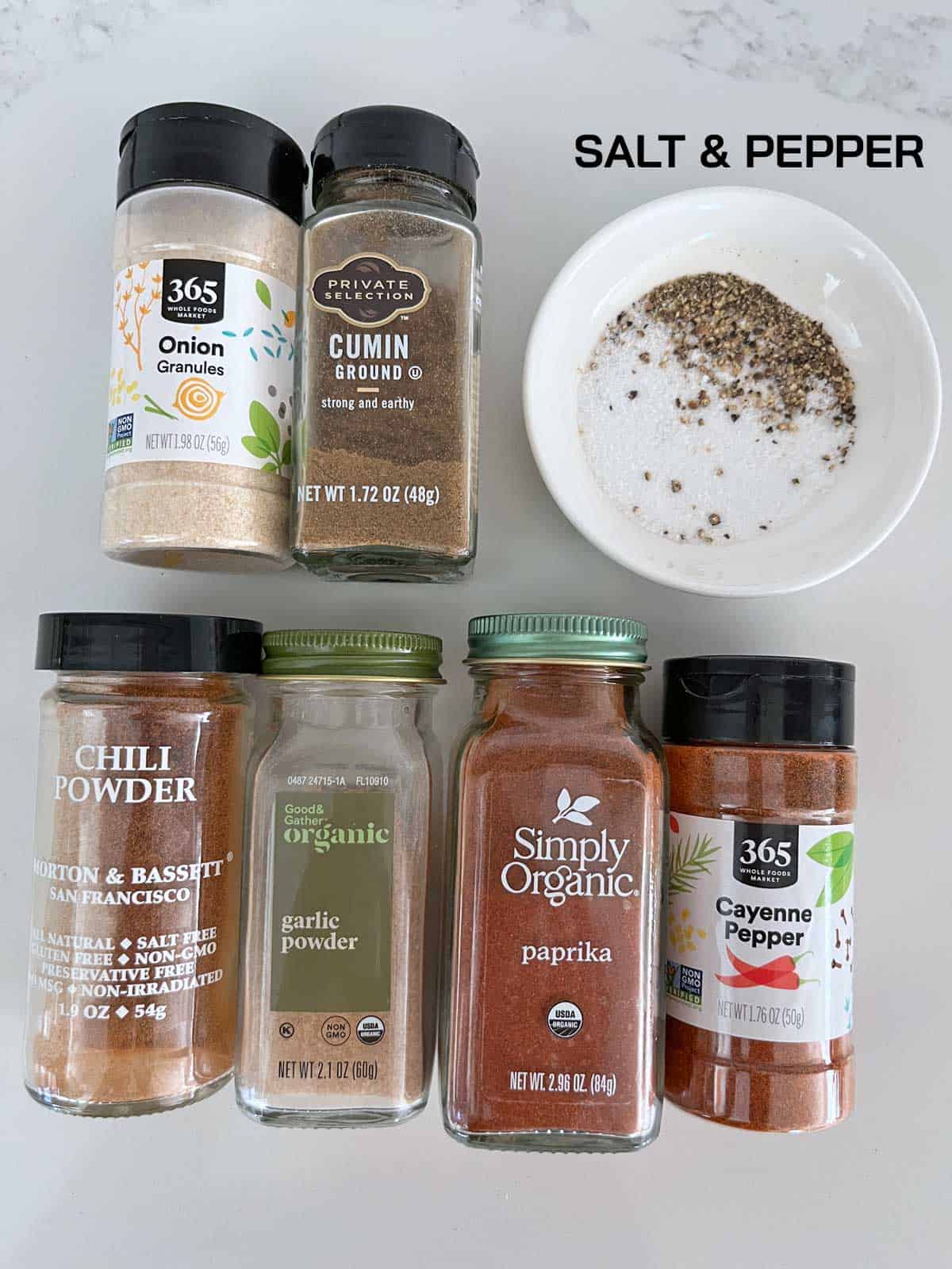 Spices for making keto nachos.