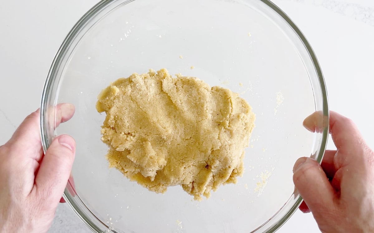 The dough in a bowl.