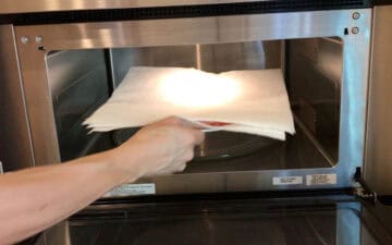 Par Cooking the bacon in the microwave.