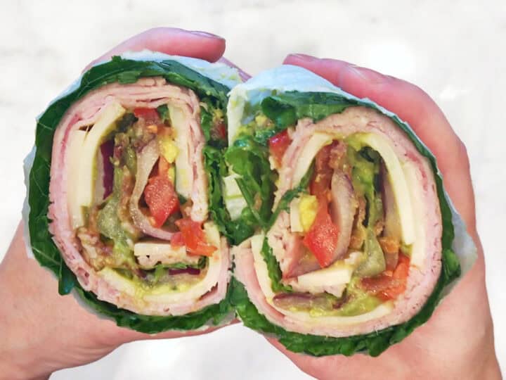 The sandwich is served.