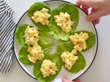 The salad is served.