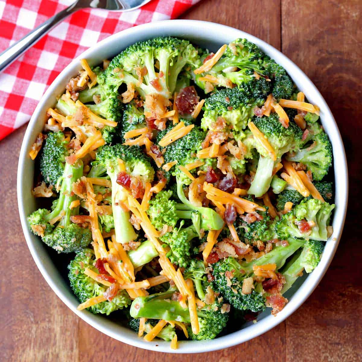Broccoli salad variation with a homemade vinaigrette.